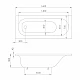 Ванна акриловая 160x70 IMPRESE ROZKOS без ножек