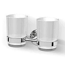 Стакан подвійний для зубних щіток IMPRESE SKALA хром