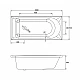 Ванна акрилова 150x70 IMPRESE VALTICE New