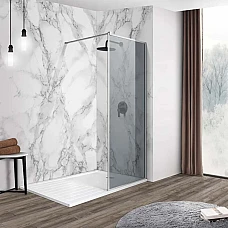 Душевая стенка IMPRESE WALK-IN хром 110x200 тонированное стекло