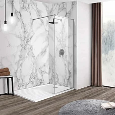 Душевая стенка IMPRESE WALK-IN хром 100x200 прозрачное стекло