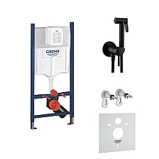 Система інсталяції для унітазу Grohe Rapid SL 3в1 з гігієнічним душем Paffoni Tweet Round Mix 3884000G/ZDUP110NO