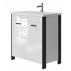 Тумба с умывальником Juventa Brooklyn Br-80 черная