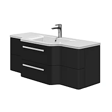 Тумба з умивальником Juventa Levanto Lv-130 чорна