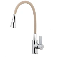 Змішувач для кухні з гнучким носиком KFA ARMATURA RUMBA DUO 6553-925-51 хром/беж