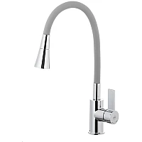 Змішувач для кухні з гнучким носиком KFA ARMATURA RUMBA DUO 6553-925-63 хром/сірий