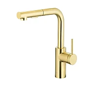 Змішувач для кухні з витяжним виливом KFA ARMATURA DUERO BASIC INOX 6623-110-39 матове золото
