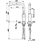 Змішувач для кухні з витяжним виливом KFA ARMATURA DUERO BASIC INOX 6623-110-61 графіт