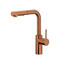 Змішувач для кухні з витяжним виливом KFA ARMATURA DUERO BASIC INOX 6623-110-34 мідь