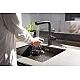Змішувач для кухні з витяжним виливом KFA ARMATURA DUERO BASIC INOX 6623-110-81 чорний