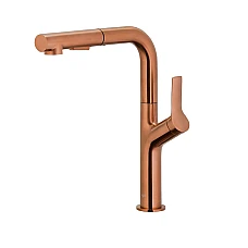 Смеситель для кухни с вытяжным изливом KFA ARMATURA DUERO DESIGN INOX 6623-220-34 медь
