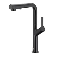 Змішувач для кухні з витяжним виливом KFA ARMATURA DUERO DESIGN INOX 6623-220-81 чорний