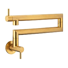 Монокран для мийки настінний KFA ARMATURA DUERO POT FILLER 6623-030-31 золотий матовий