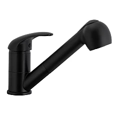 Змішувач для кухні з висувним виливом KFA ARMATURA INDIRA 6613-110-81 чорний