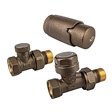 Термостатичний комплект Komfort PRO для радіаторів KFA Armatura 757-030-19-BL мідь