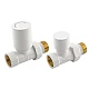 Комплект радиаторных кранов Komfort PRO KFA Armatura 758-030-44-BL белый
