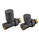 Комплект радиаторных кранов Komfort PRO KFA Armatura 758-030-61-BL графит