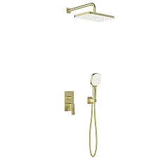 Душевая система скрытого монтажа KFA ARMATURA MALAGA 4529-501-31 матовое золото