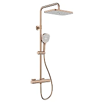 Душевая система с термостатом KFA ARMATURA MALAGA 5756-910-34 красное золото