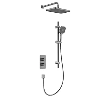 Душова система прихованого монтажу з термостатом KFA ARMATURA MALAGA 5759-301-61 графіт