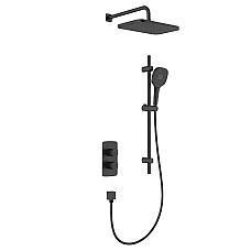 Душевая система скрытого монтажа с термостатом KFA ARMATURA MALAGA 5759-301-81 черный