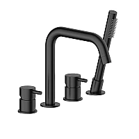 Змішувач для ванни на 4 отвори KFA ARMATURA MOZA 5035-210-81 чорний