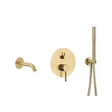 Смеситель скрытого монтажа для ванны KFA ARMATURA MOZA 5039-401-31 золото