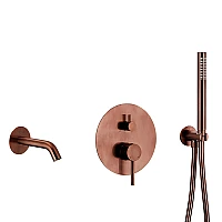 Змішувач прихованого монтажу для ванни KFA ARMATURA MOZA 5039-401-34 мідь