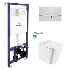 Інсталяція Koller Pool Dune 1200SL + Integro Cosmo панель змиву + підвісний унітаз Trend Tornado 3.0