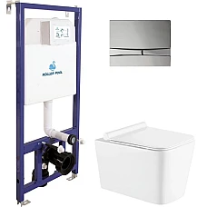 Инсталляция Koller Pool Dune 1200SL с унитазом Kvadro и кнопкой смыва KP-229-002