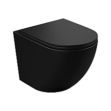 Унітаз підвісний Koller Pool ROUND з сидінням Soft-close чорний матовий