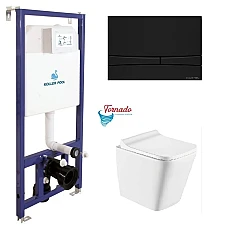 Инсталляция Koller Pool Dune 1200SL + Integro Cosmo панель смыва + подвесной унитаз Trend Tornado 3,0