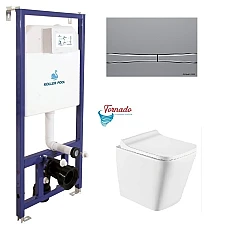 Інсталяція Koller Pool Dune 1200SL + Integro Cosmo панель змиву + підвісний унітаз TREND з сидінням Soft-close (змив Tornado 3.0)