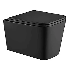 Унітаз підвісний Koller Pool KVADRO з сидінням Soft-close чорний матовий