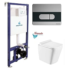 Інсталяція Koller Pool Dune 1200SL + Orion панель змиву + підвісний унітаз TREND з сидінням Soft-close (змив Торнадо)