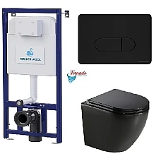 Інсталяція Koller Pool Dune 1200SL + Orion Cosmo панель змиву + підвісний унітаз ROUND з сидінням Soft-close (змив Торнадо)