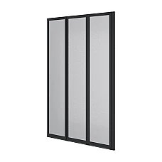 Шторка на ванну трьохелементна Koller Pool Style матове скло 100х150 чорний R-правостороння