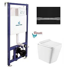 Інсталяція Koller Pool Dune 1200SL + Іntegro Cosmo панель змиву + підвісний унітаз TREND з сидінням Soft-close (змив Торнадо)