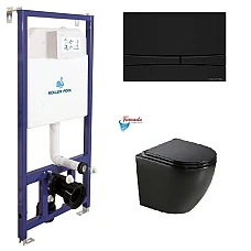 Інсталяція Koller Pool Dune 1200SL + Integro Cosmo панель змиву + підвісний унітаз Round Tornado