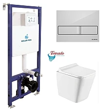 Інсталяція Koller Pool Dune 1200SL + Neon панель змиву + підвісний унітаз TREND з сидінням Soft-close (змив Торнадо)