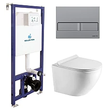 Інсталяція Koller Pool Dune 1200SL з унітазом Round SMART з кнопкою змиву KP-226-001