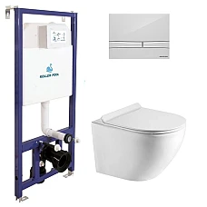 Инсталляция Koller Pool Dune 1200SL с унитазом ROUND с кнопкой смыва KP-229-003