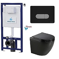 Інсталяція Koller Pool Dune 1200SL + Orion Cosmo панель змиву + підвісний унітаз ROUND з сидінням Soft-close (змив Торнадо)