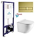 Инсталляция Koller Pool Dune 1200SL + Neon панель смыва + подвесной унитаз ROUND с сиденьем Soft-close (смыв Торнадо)