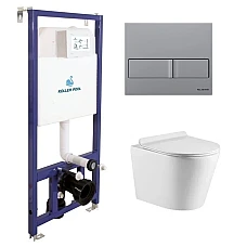 Інсталяція Koller Pool Dune 1200SL з унітазом Orion та кнопкою змиву KP-226-001