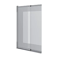 Шторка на ванну двухэлементная Koller Pool Style стекло прозрачное 100х150 хром