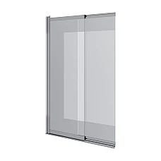 Шторка на ванну двоелементна Koller Pool Style скло прозоре 100х150 хром