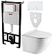 Инсталляция AlcaPlast 4в1 AM101/1120 с унитазом ROUND SMART с белой круглой кнопкой M670