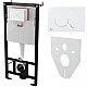 Инсталляция AlcaPlast 4в1 AM101/1120 с унитазом ROUND SMART с белой круглой кнопкой M670