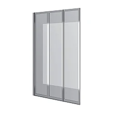 Шторка на ванну трьохелементна Koller Pool Style прозоре скло 100х150 хром L-лівостороння